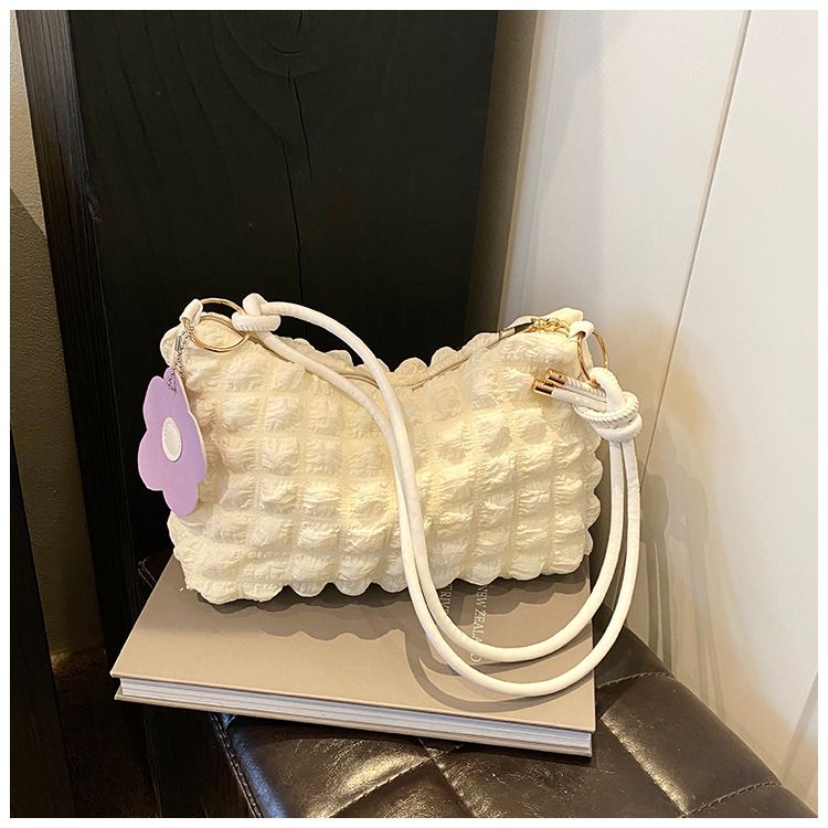 WHITE WITH LAVENDER